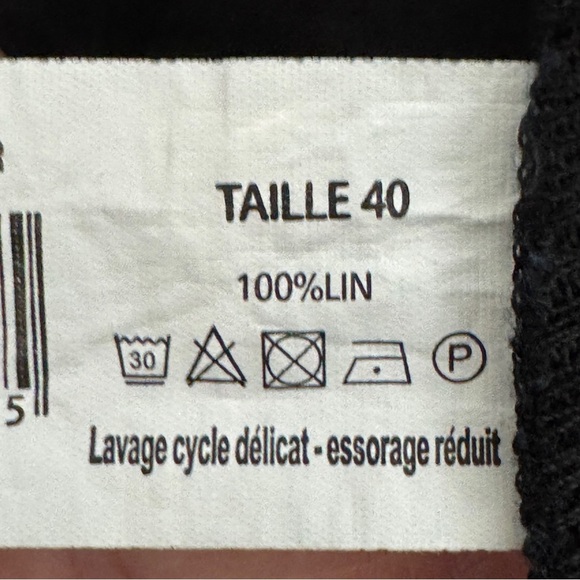 Monoprix Autre Ton Linen Utility Jacket Black Women’s 40 (M) - Picture 6 of 7